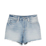 Shorts in denim con cristalli in blu Alexander wang - donna 