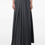 Gonna maxi plisettata in grigio 