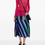 Top con scollo a v plissettato in rosa Issey miyake - donna 