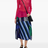 Top con scollo a v plissettato in rosa Issey miyake - donna 