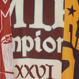 T-shirt con scollo a V in rosso Amiri - uomo 