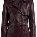 Trench a doppio petto in vinile in bordeaux Courrèges - donna 