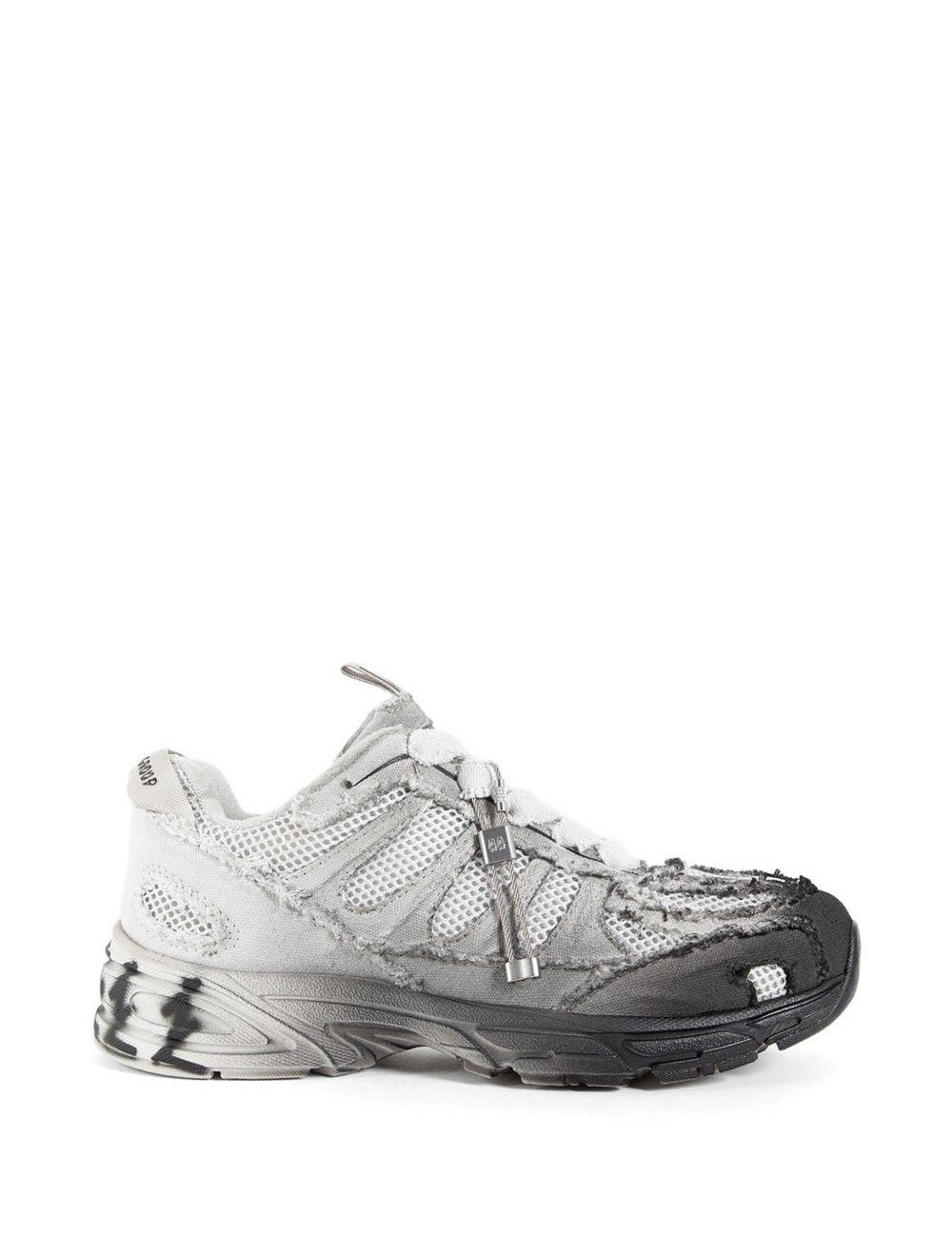 Sneakers Dragger con effetto vissuto in grigio e bianco 44 label group - uomo 