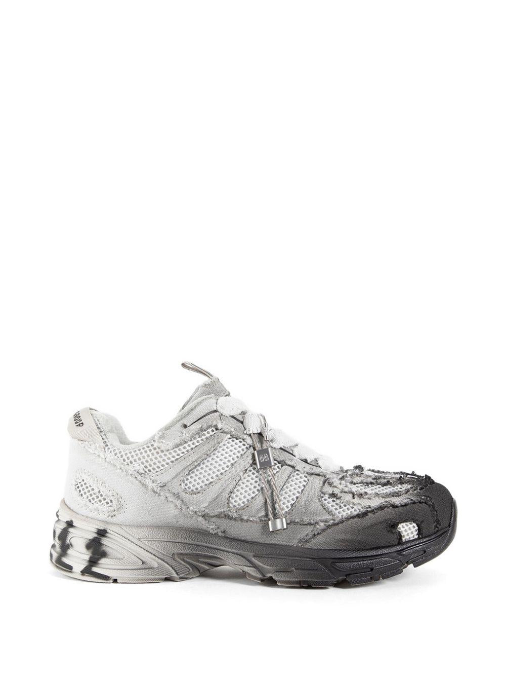 Sneakers Dragger con effetto vissuto in grigio e bianco 44 label group - uomo 