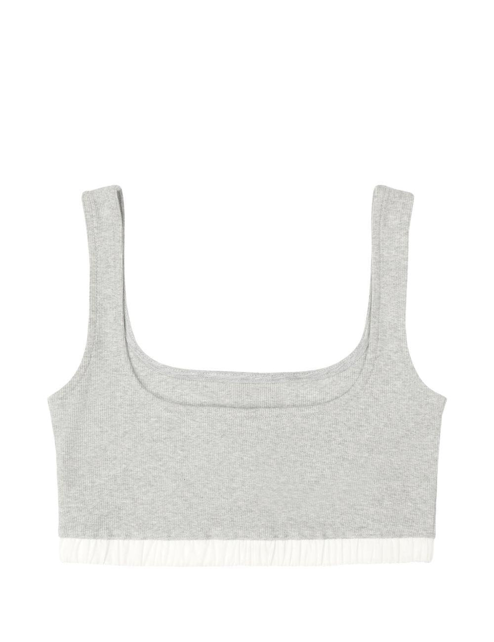 Top crop a coste in grigio Entire studios - donna 