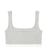 Top crop a coste in grigio Entire studios - donna 