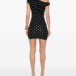 Abito corto a pois in nero Self-Portrait - donna 