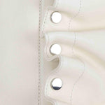 Gonna midi con arricciatura in pelle bianca Rabanne - donna 