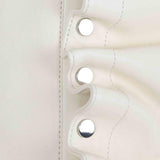 Gonna midi con arricciatura in pelle bianca Rabanne - donna 