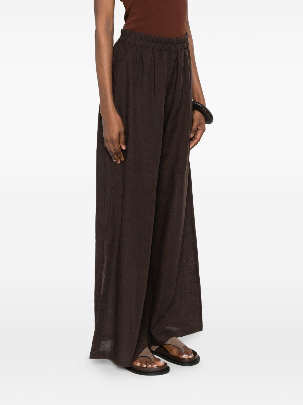 Pantaloni a gamba ampia in marrone Maurizio - donna 