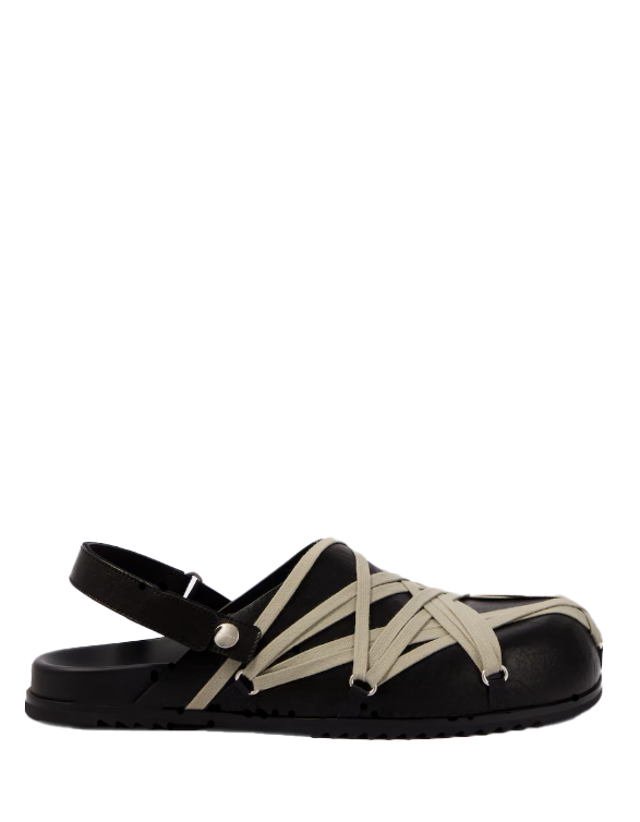 Mules megalace in nero Rick Owens - uomo 