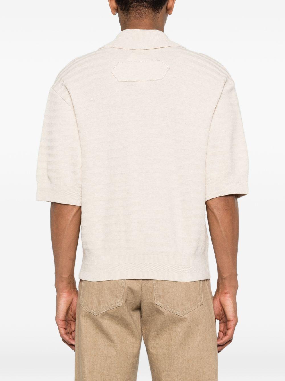 Polo in maglia in avorio Jacquemus - uomo 