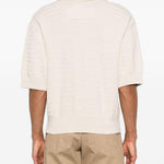Polo in maglia in avorio Jacquemus - uomo 