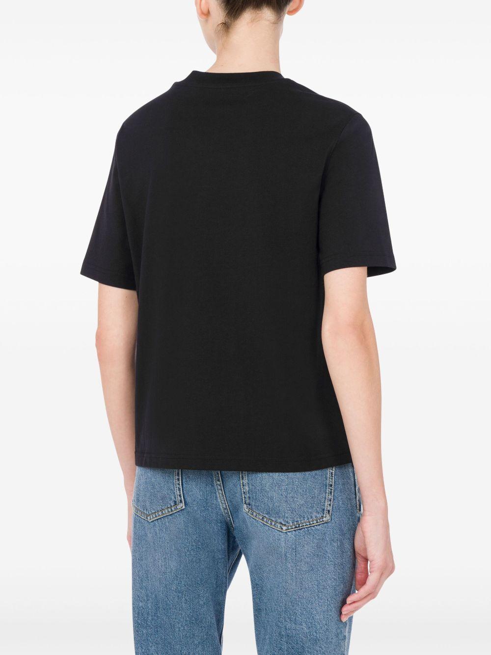 T-shirt con stampa in nero Moschino - donna 
