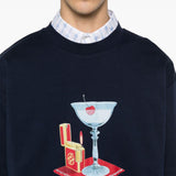 T-shirt con stampa grafica cocktail in blu Drole de monsieur - uomo 