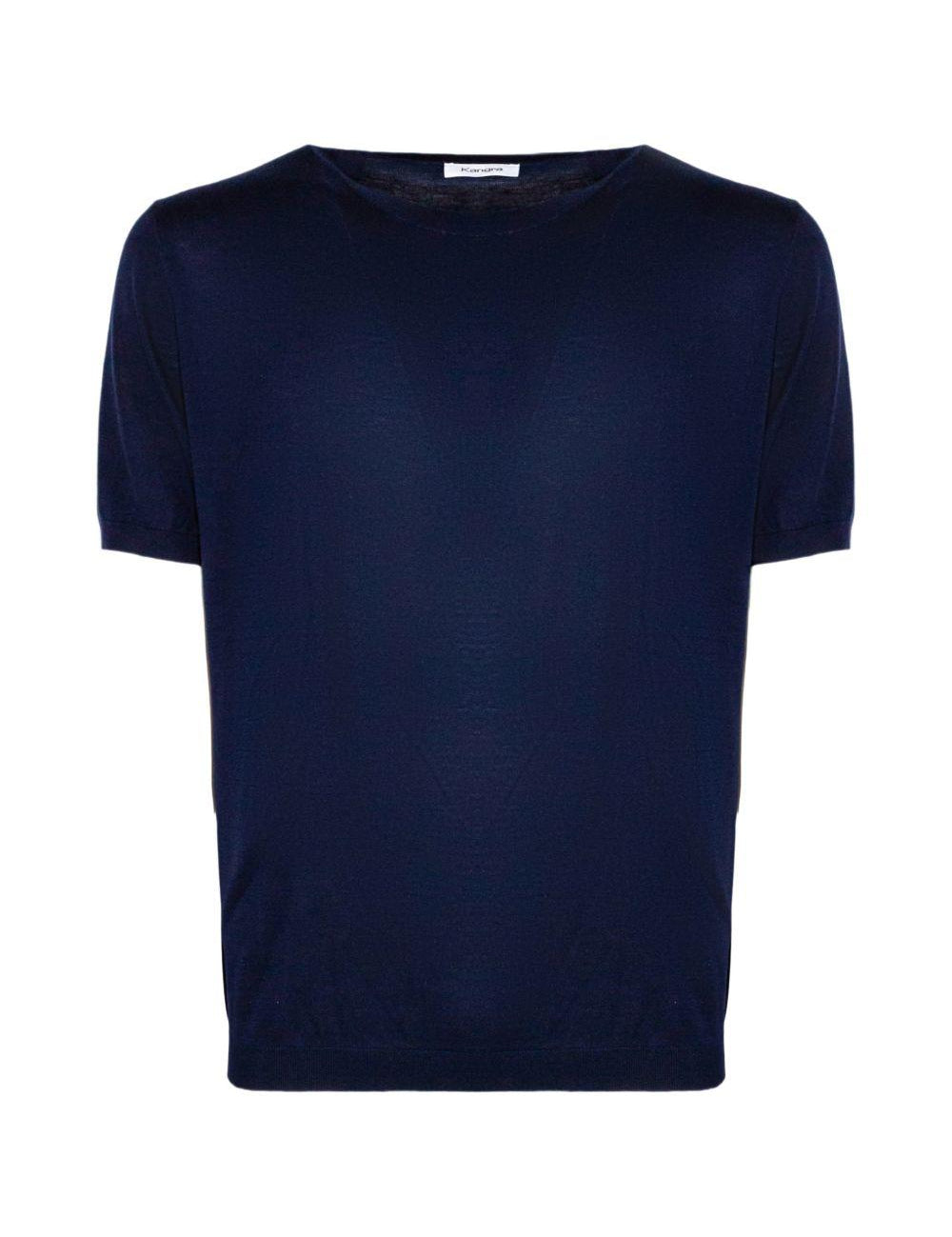 T-shirt a maniche corte in blu Kangra - uomo 