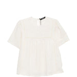 Top a pannelli con ricami floreali in bianco Maxmara weekend - donna 