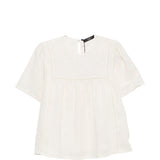 Top a pannelli con ricami floreali in bianco Maxmara weekend - donna 