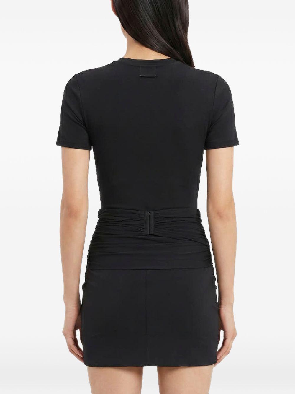 Body opaque a maniche corte in nero Wardrobe NYC - donna 