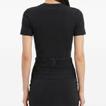 Body opaque a maniche corte in nero Wardrobe NYC - donna 