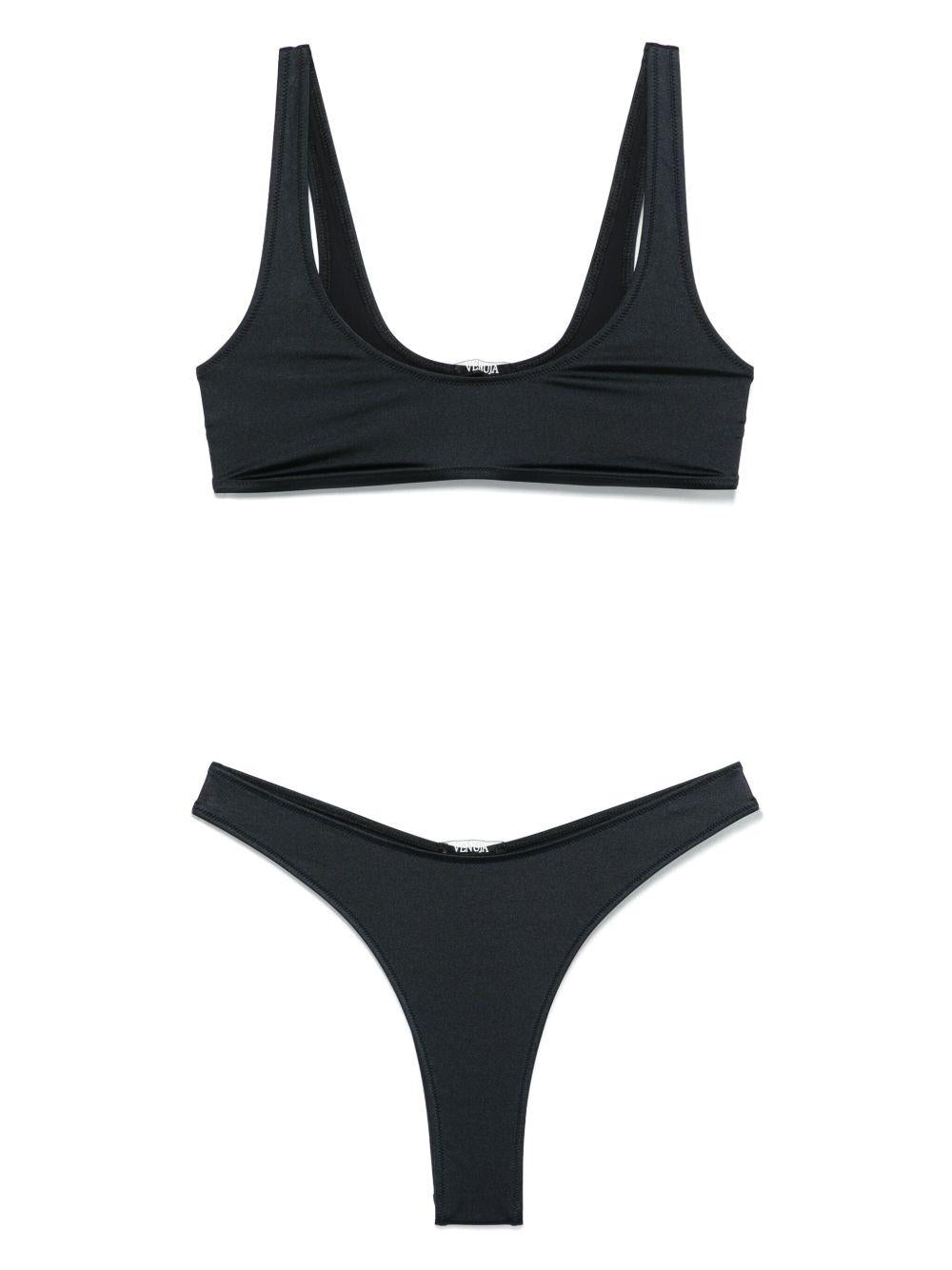 Set bikini con design elasticizzato in nero Venuja - donna 