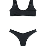 Set bikini con design elasticizzato in nero Venuja - donna 