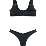 Set bikini con design elasticizzato in nero Venuja - donna 