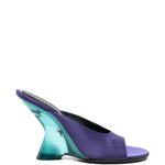 Mules con tacco scolpito in viola Dries van noten - donna 