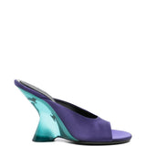 Mules con tacco scolpito in viola Dries van noten - donna 