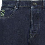Jeans dritti con ricamo su tasca in blu Marni - uomo 