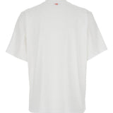 T-shirt con stampa in bianco Victoria beckham - donna 