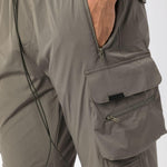 Pantaloni sportivi con coulisse in verde oliva Represent - uomo 