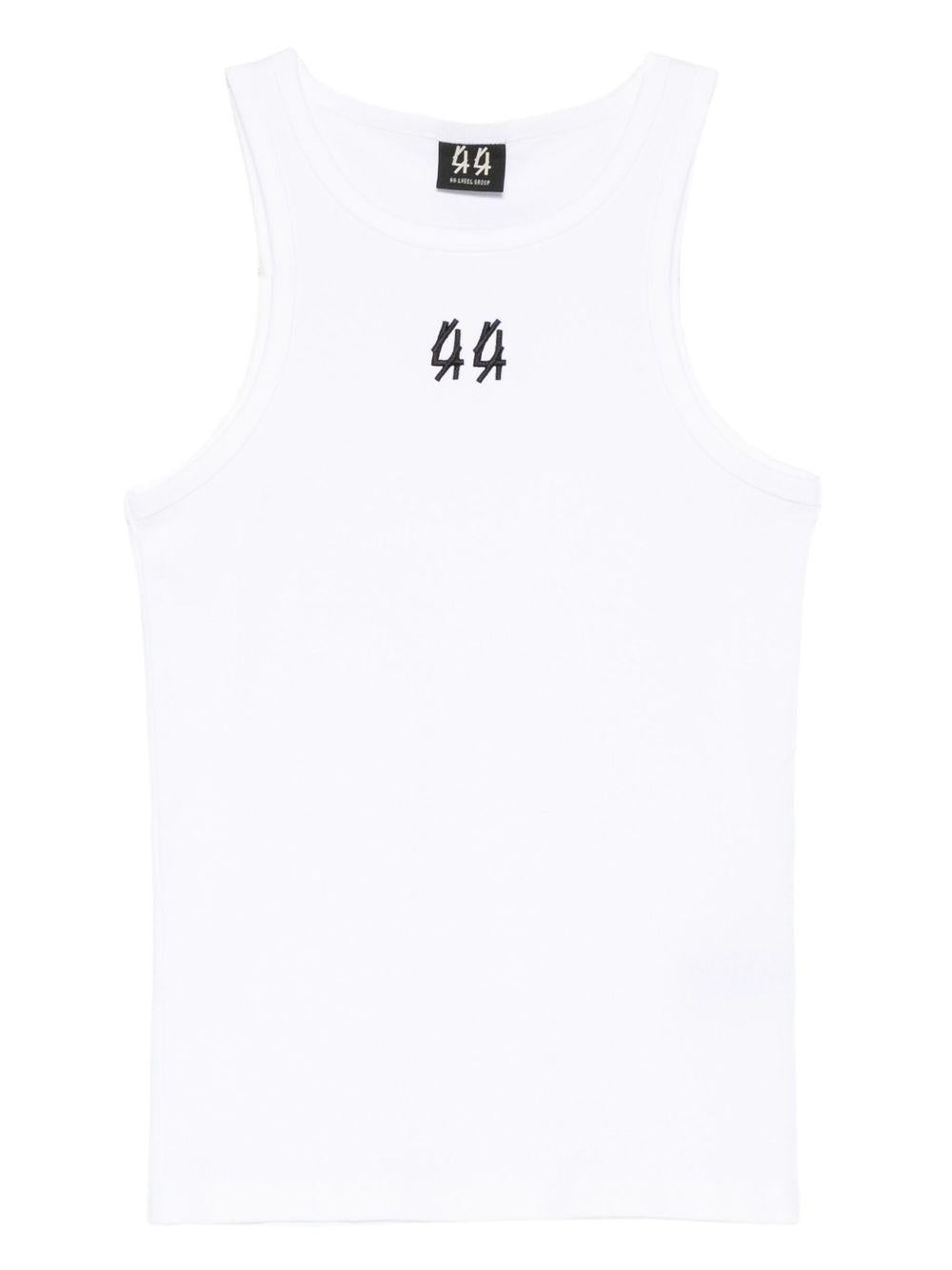 Canotta con ricamo in bianco 44 label group - uomo 