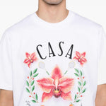 T-shirt classica con grafica orchidea in nero Casablanca - uomo 