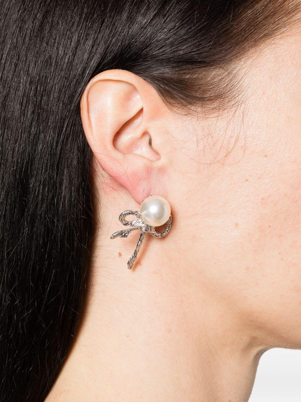 Orecchini con fiocco in corda intrecciata in argento Yvmin - donna 