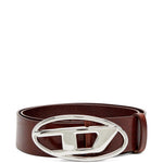 Cintura con fibbia logo in marrone Diesel - unisex 