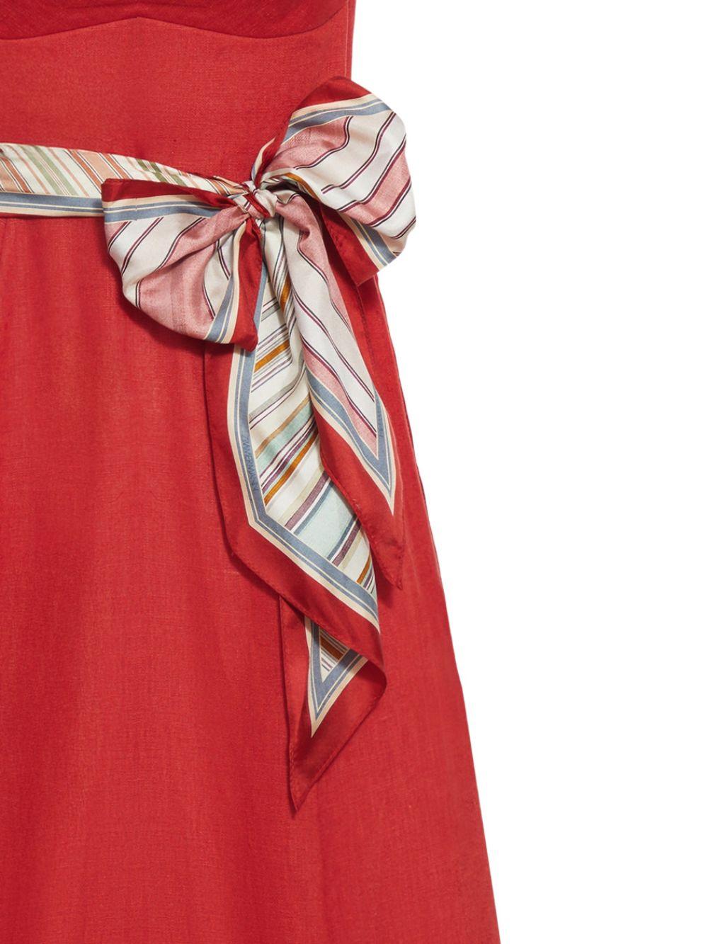 Abito midi Rebellion Tuck in rosso ZIMMERMANN - donna 