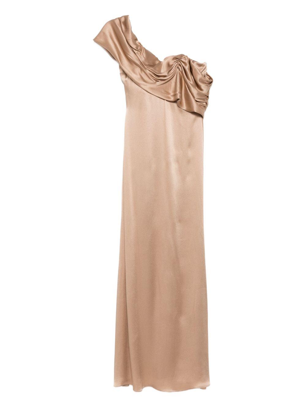 Abito con drappeggio in beige Giuseppe Di Morabito - donna 