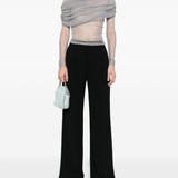 Top Veiled in seta in nero Christopher esber - donna 