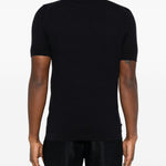 T-shirt in lavorazione pique con bordi a coste in blue John smedley - uomo 
