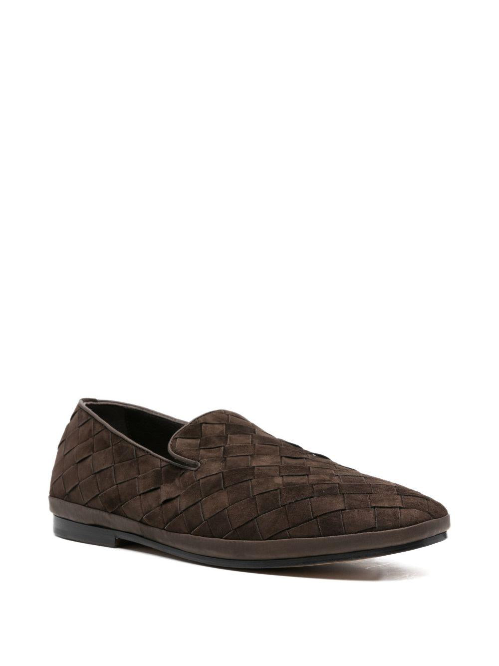 Mocassini intrecciati in marrone Henderson baracco - uomo 