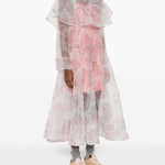 Abito trasparente con design floreale in rosa Ganni - donna 