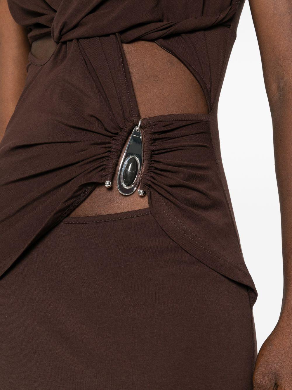 Abito con pendente in marrone Christopher Esber - donna 