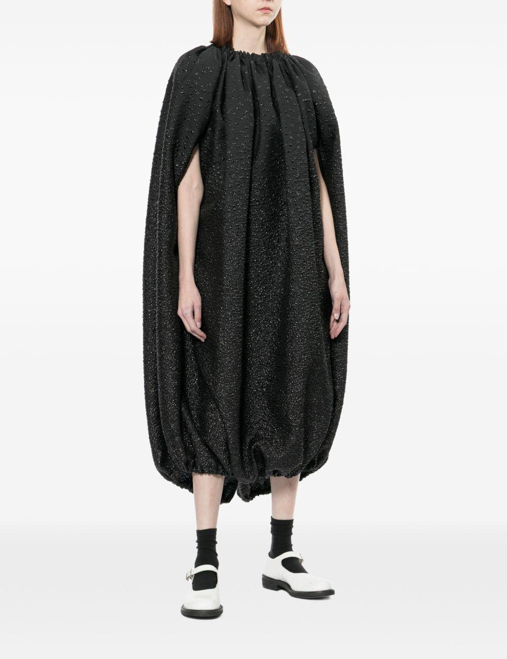 Abito con arricciature in nero Comme Des Garçons - donna 