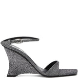 Sandali con zeppa D-Amber in argento Diesel - donna 
