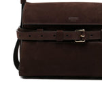 Borsa a spalla tie-me in suede nero Moschino - donna 