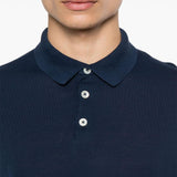 Blue cotton polo shirt Eleventy - uomo 