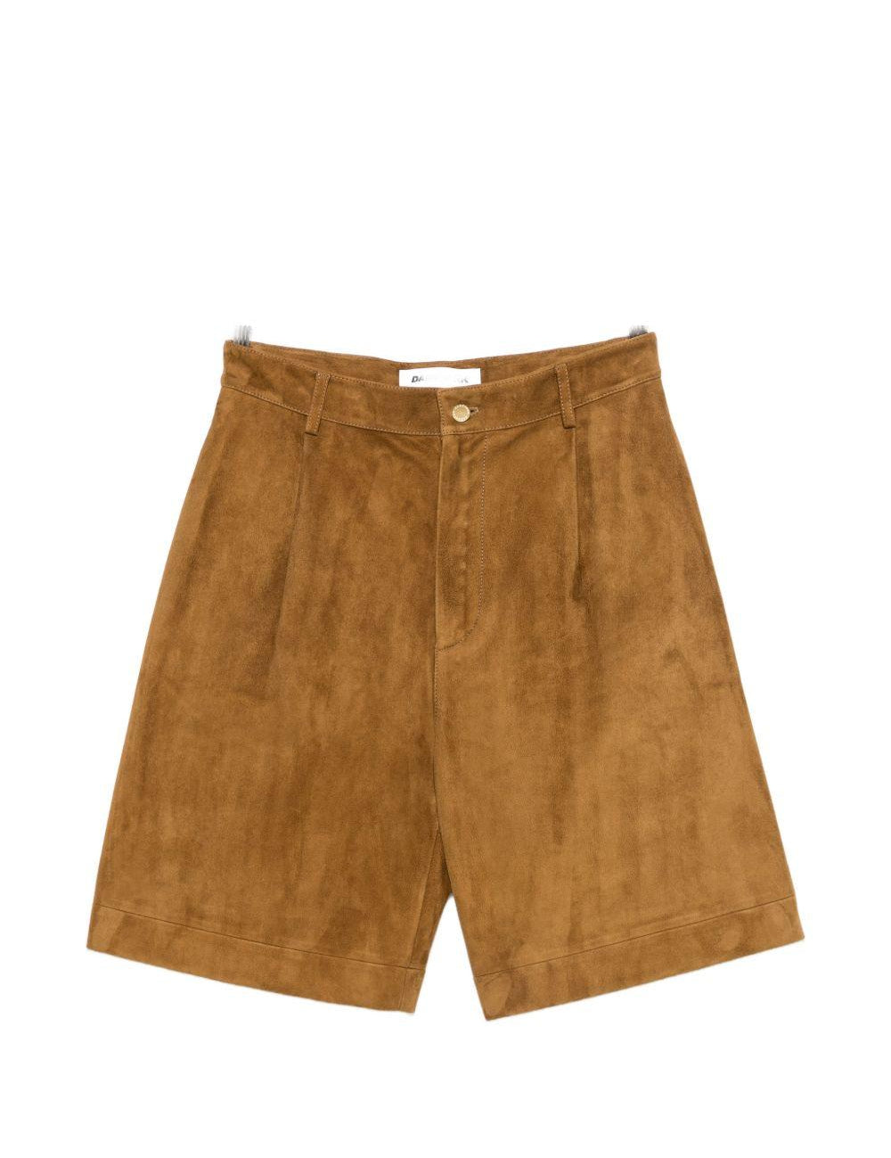 Shorts in pelle in marrone Darkpark - donna 