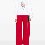 Felpa con stampa grafica in bianco Moschino - donna 