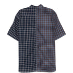 Camicia a quadretti con pannelli in blu Comme des garcons homme - uomo 